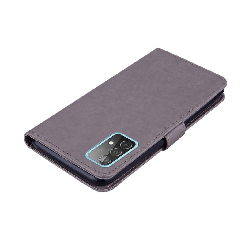 Flip Cover Samsung Galaxy A52 4G / A52 5G Grå Uglemandala Og G-Streng