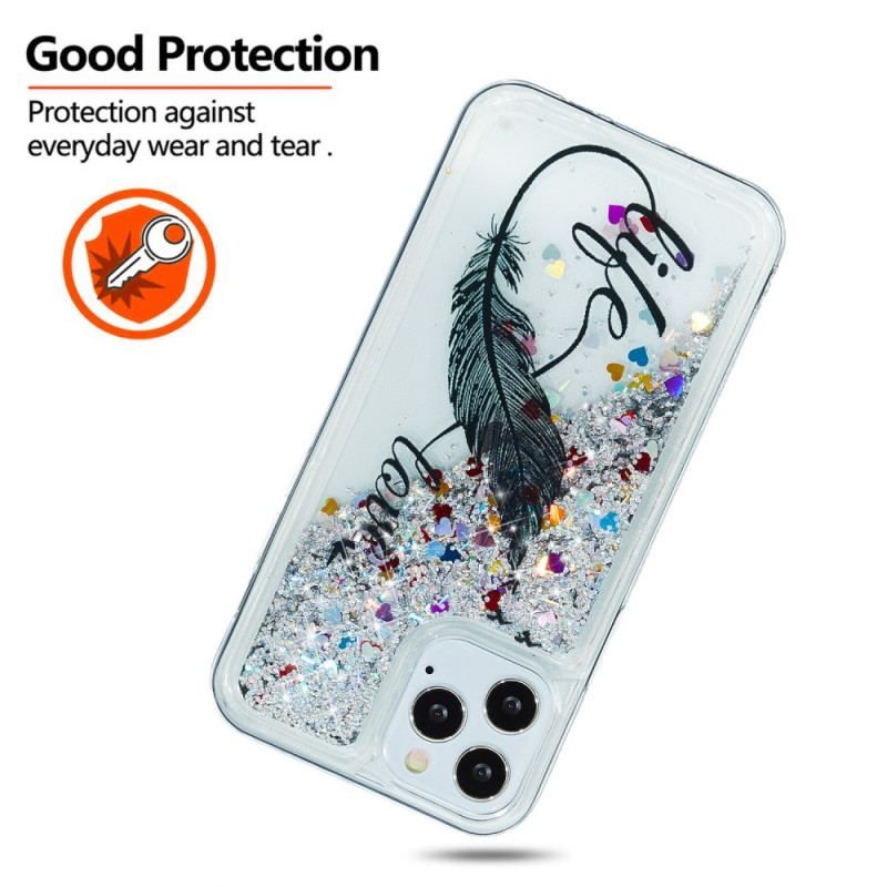 Cover iPhone 15 Pro Max Fjer Pailletter