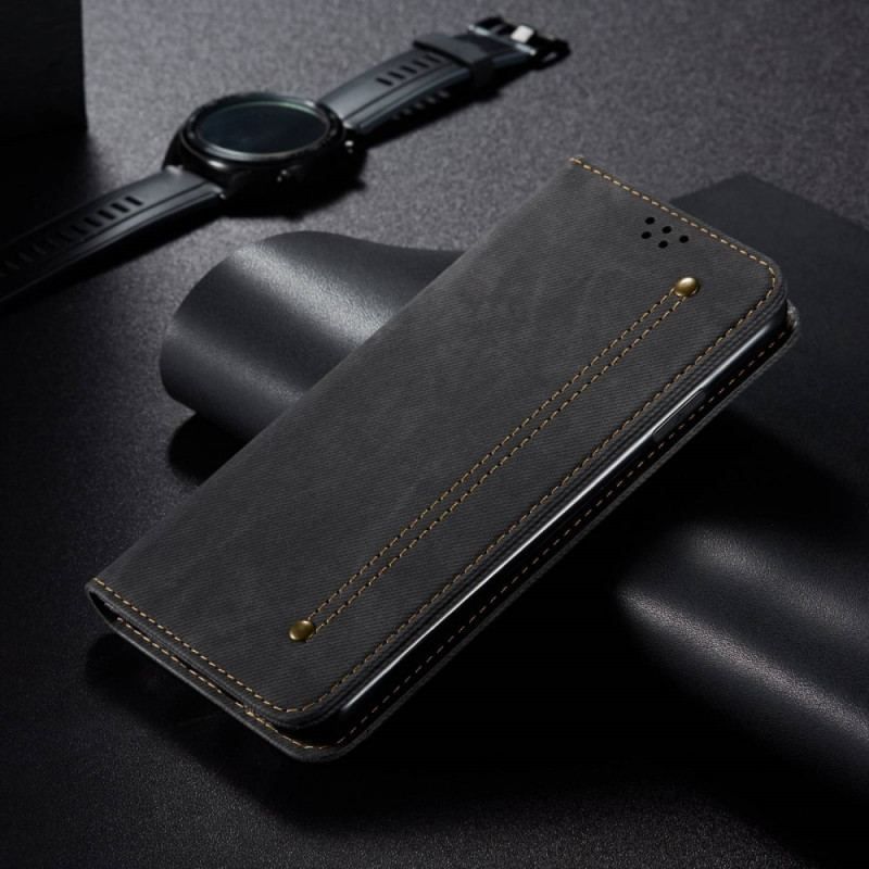Cover OnePlus Nord 2T 5G Flip Cover Denim Stof