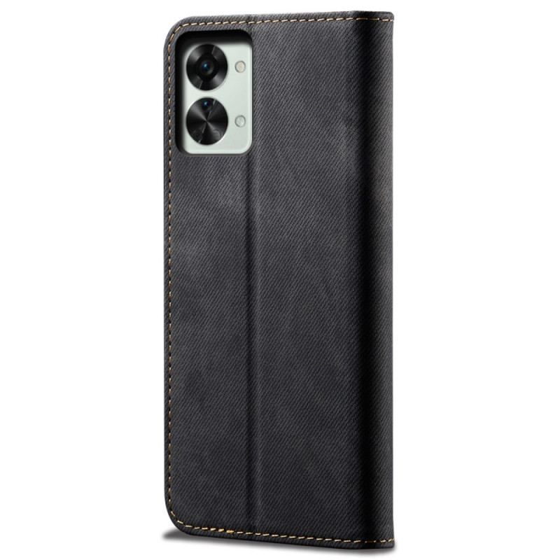 Cover OnePlus Nord 2T 5G Flip Cover Denim Stof