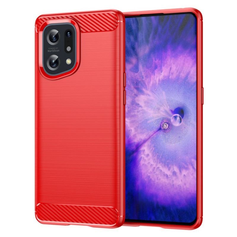 Cover Oppo Find X5 Børstet Kulfiber