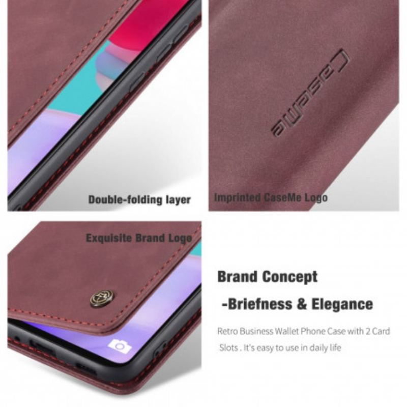 Cover Samsung Galaxy A52 4G / A52 5G / A52s 5G Flip Cover Caseme Imiteret Læder