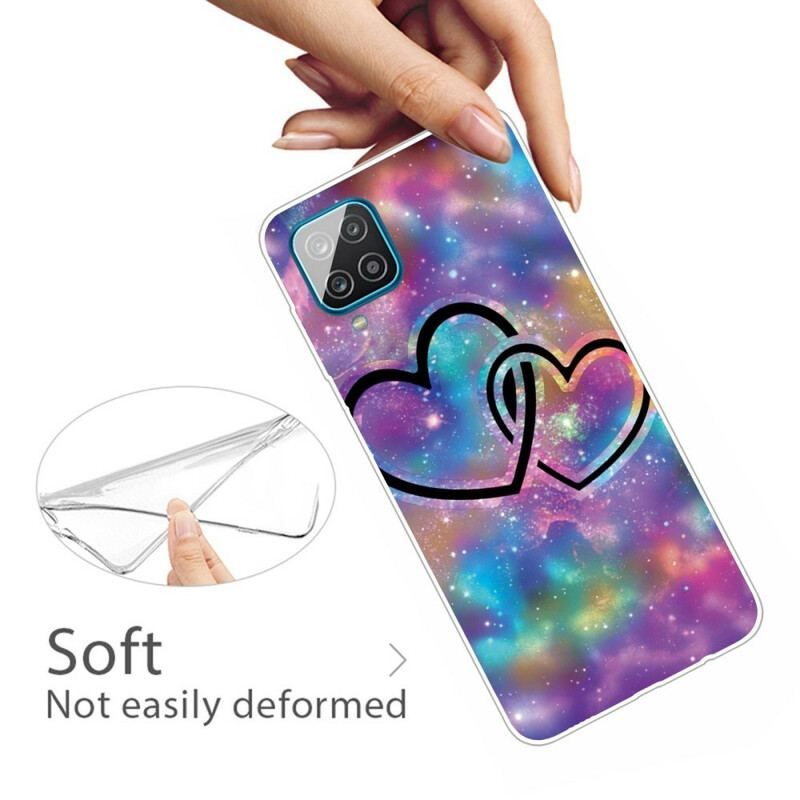 Cover Samsung Galaxy M12 / A12 Lænkede Hjerter