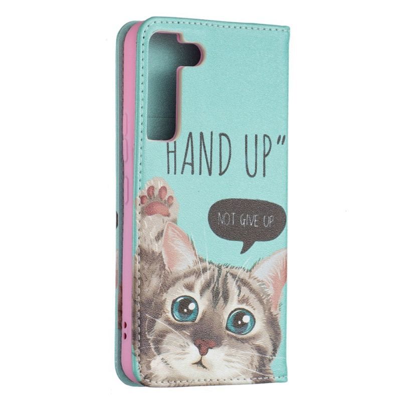 Cover Samsung Galaxy S22 5G Flip Cover Hånden Op