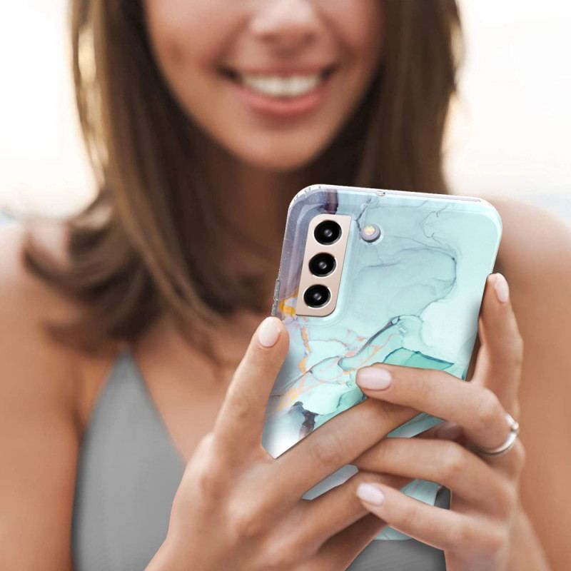 Cover Samsung Galaxy S22 5G Silikone Fleksibel Marmor