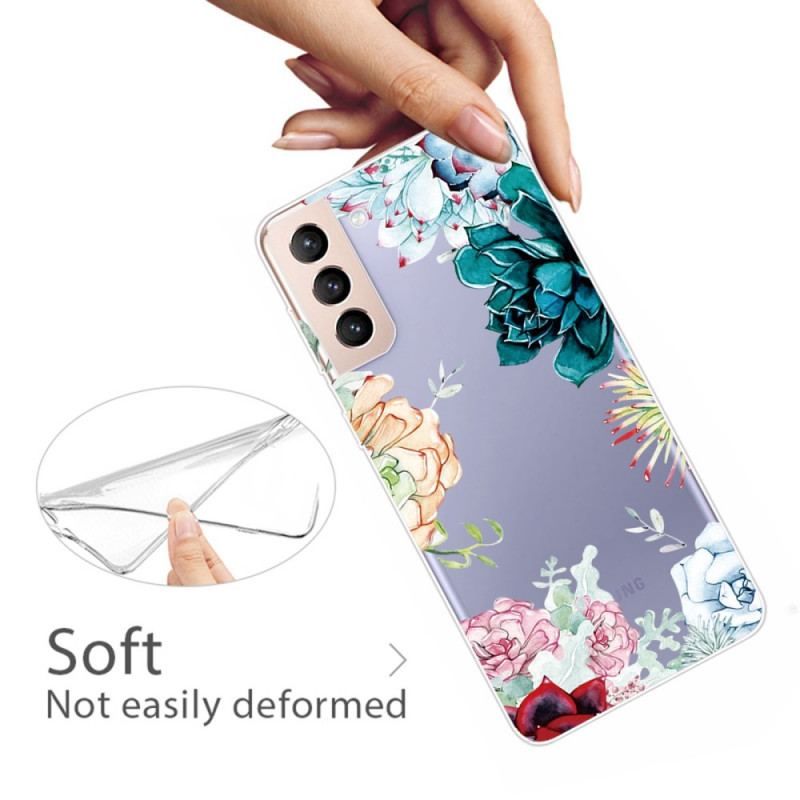 Cover Samsung Galaxy S22 Plus 5G Sømløse Akvarelblomster