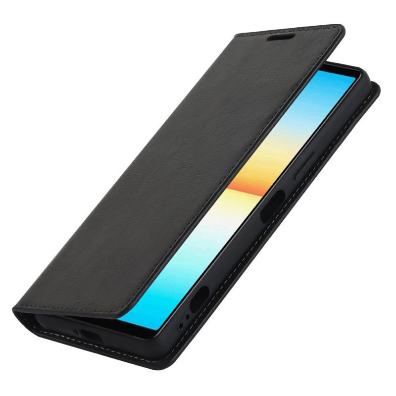 Cover Sony Xperia 1 IV Flip Cover Ægte Læder