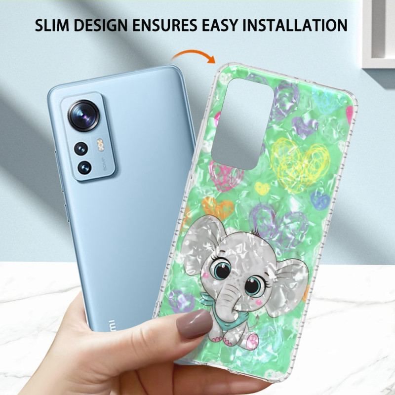 Cover Xiaomi 12 / 12X Stilfuld Elefant