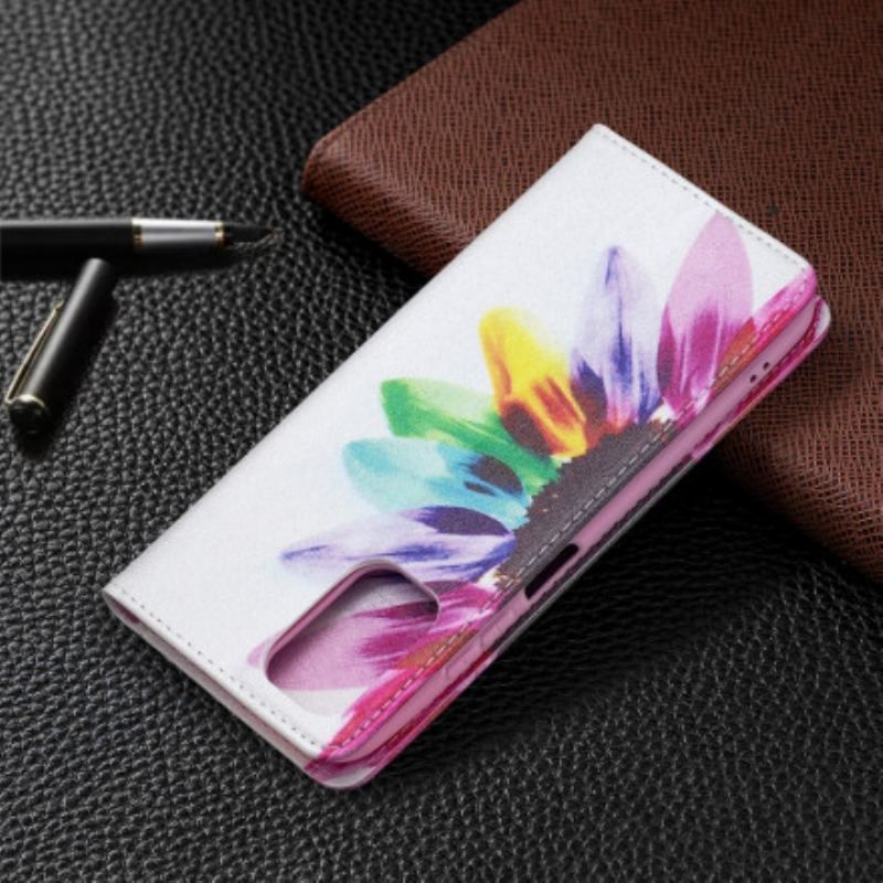 Cover Xiaomi Redmi Note 10 / 10S Flip Cover Akvarel Blomst