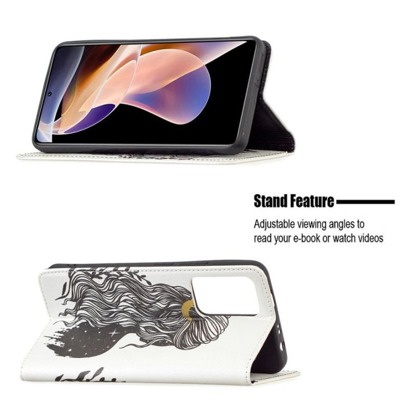 Cover Xiaomi Redmi Note 11 Pro Plus 5G Flip Cover Smuk Hår