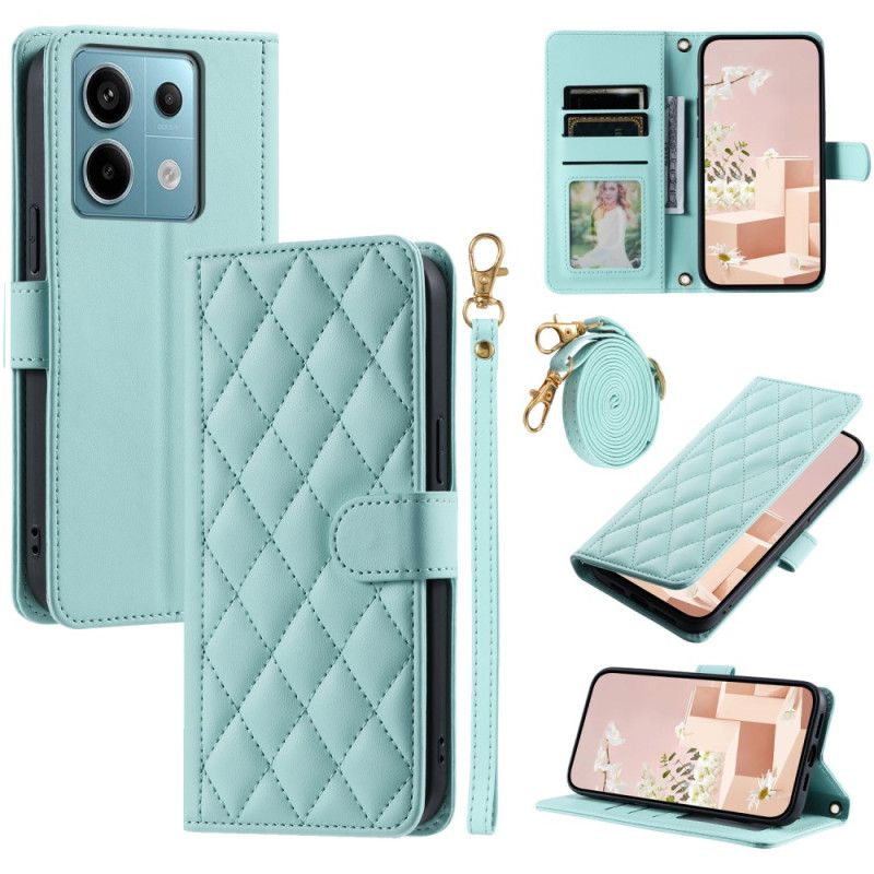 Læder Cover Xiaomi Redmi Note 13 5g Polstret Skulderrem