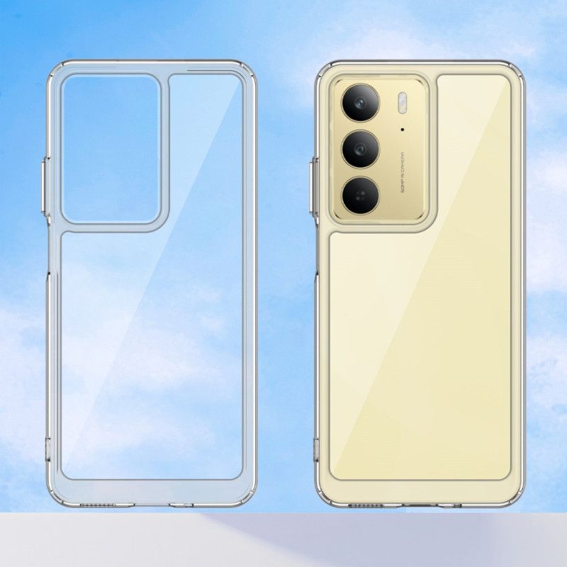 Cover Realme C75 Transparent Med Skærmbeskytter I Hærdet Glas