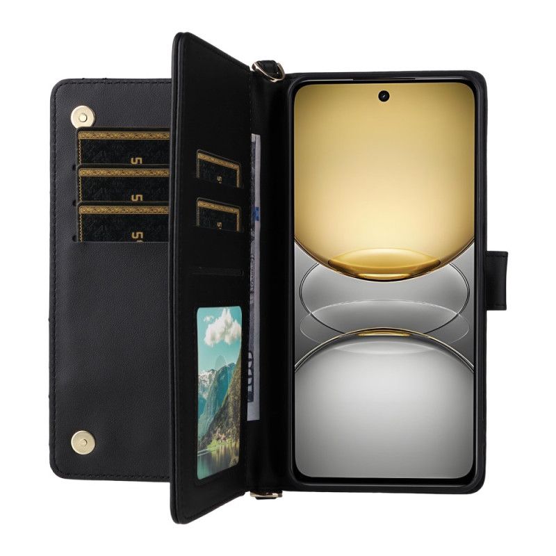 Flip Cover Realme C75 Premium Design Med Rem Og Skulderrem