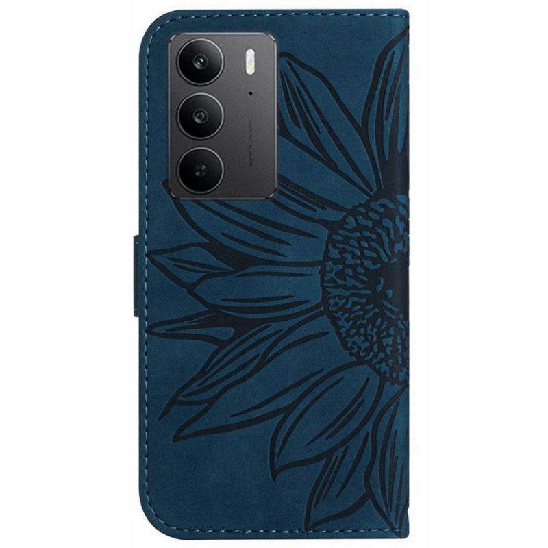 Flip Cover Realme C75 Rem Med Solsikkeprint