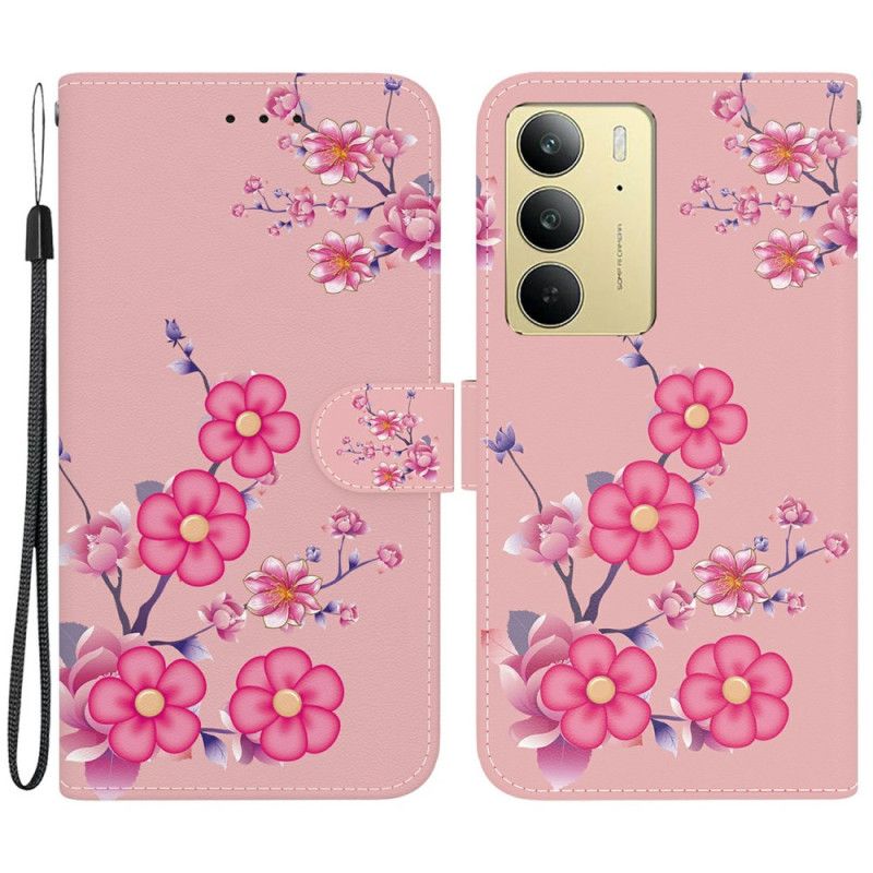 Flip Cover Realme C75 Sakura-mønster