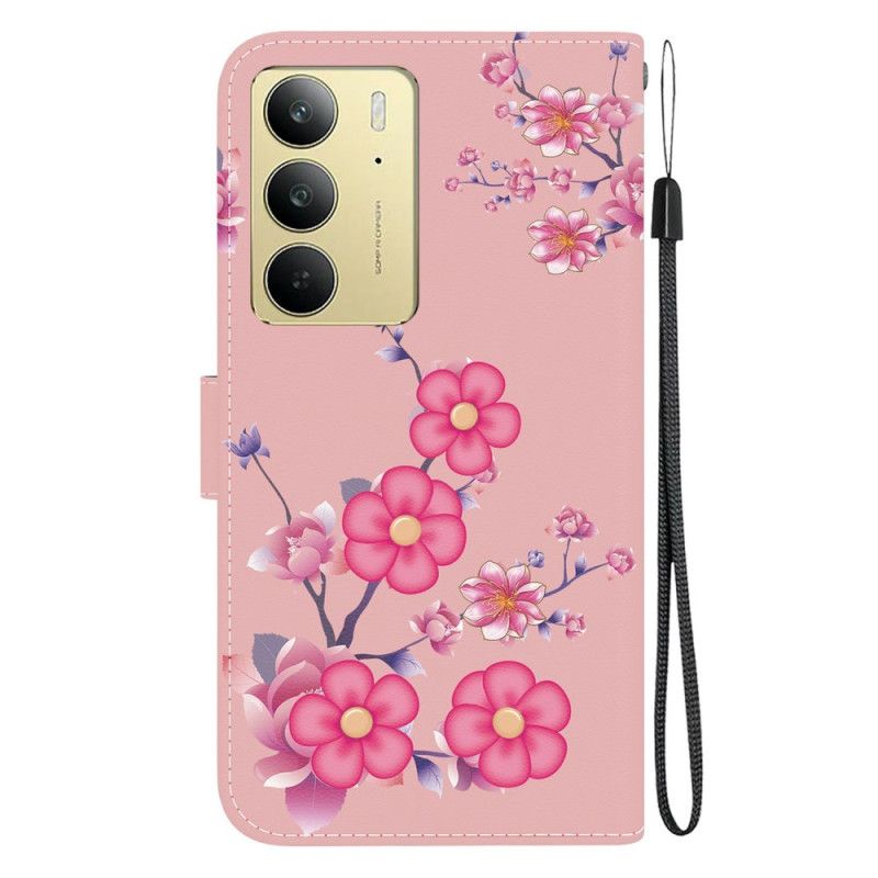 Flip Cover Realme C75 Sakura-mønster