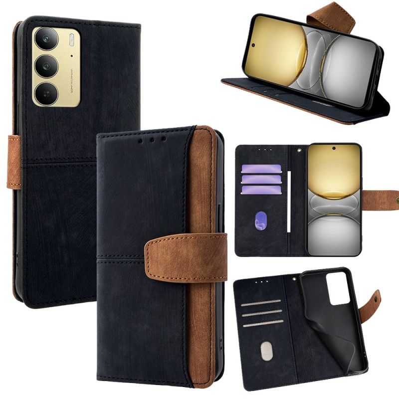 Flip Cover Realme C75 Vintage Tofarvet