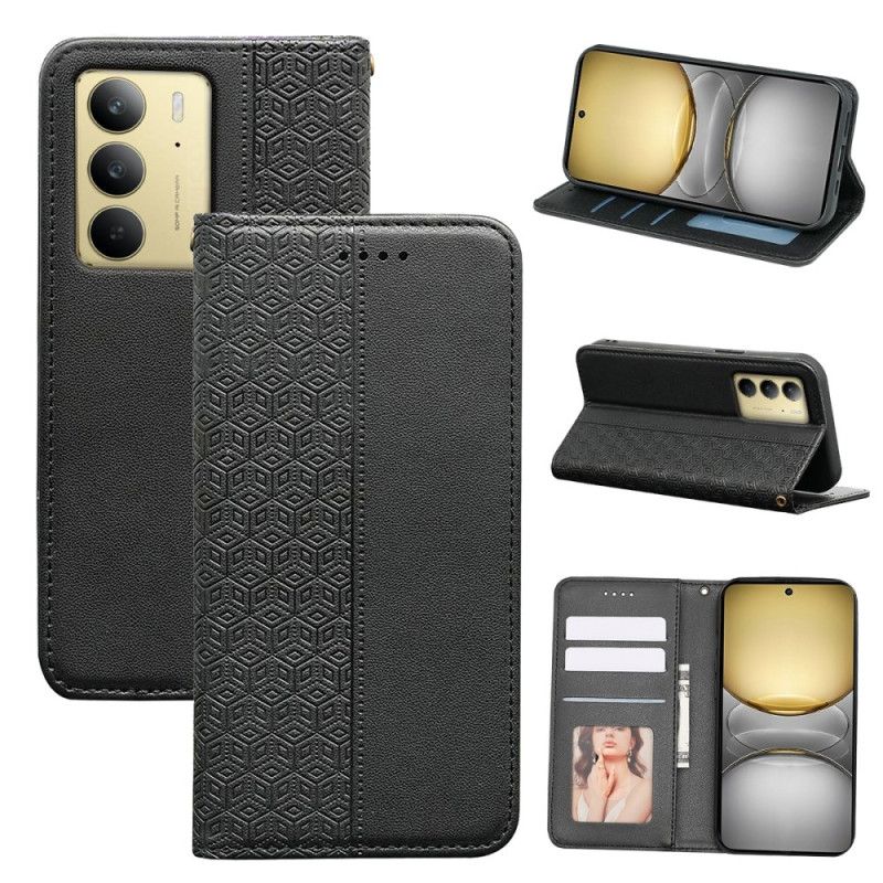 Flip Cover Til Realme C75 Flise- Og Remfrise