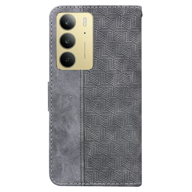 Flip Cover Til Realme C75 Vævet Mønster