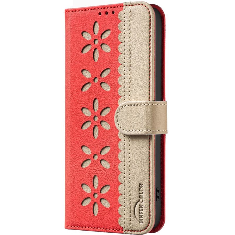 Læder Cover Realme C75 Telefon Etui Binfen Color Blomstermønster