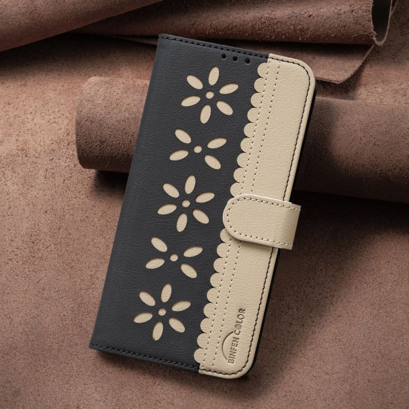 Læder Cover Realme C75 Telefon Etui Binfen Color Blomstermønster