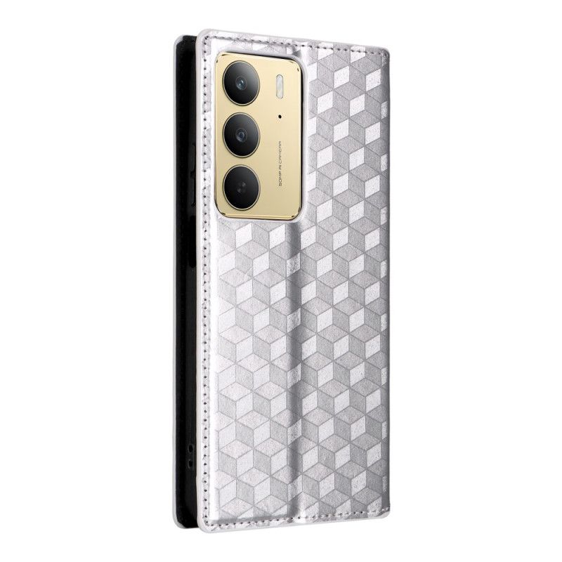 Læder Cover Realme C75 Telefon Etui Diamantmønster
