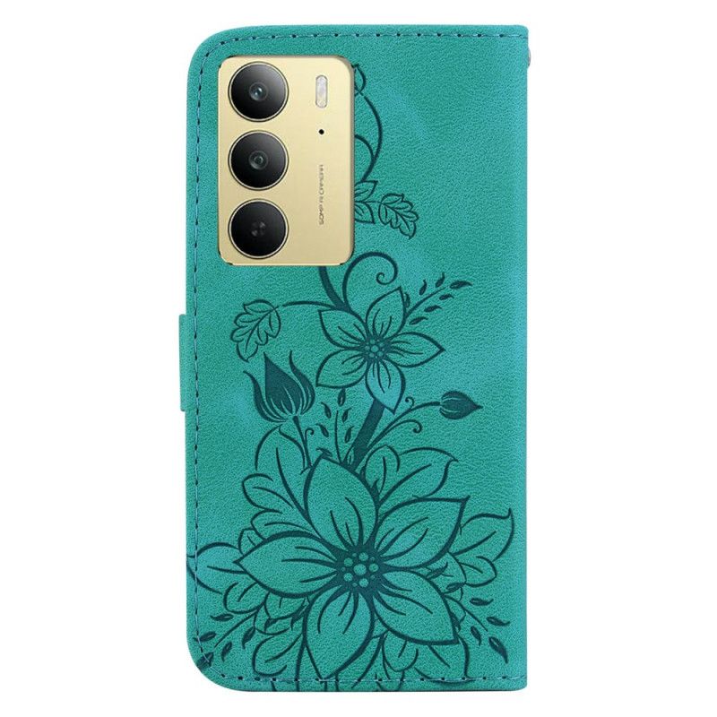 Læder Cover Realme C75 Telefon Etui Fleur-de-lis