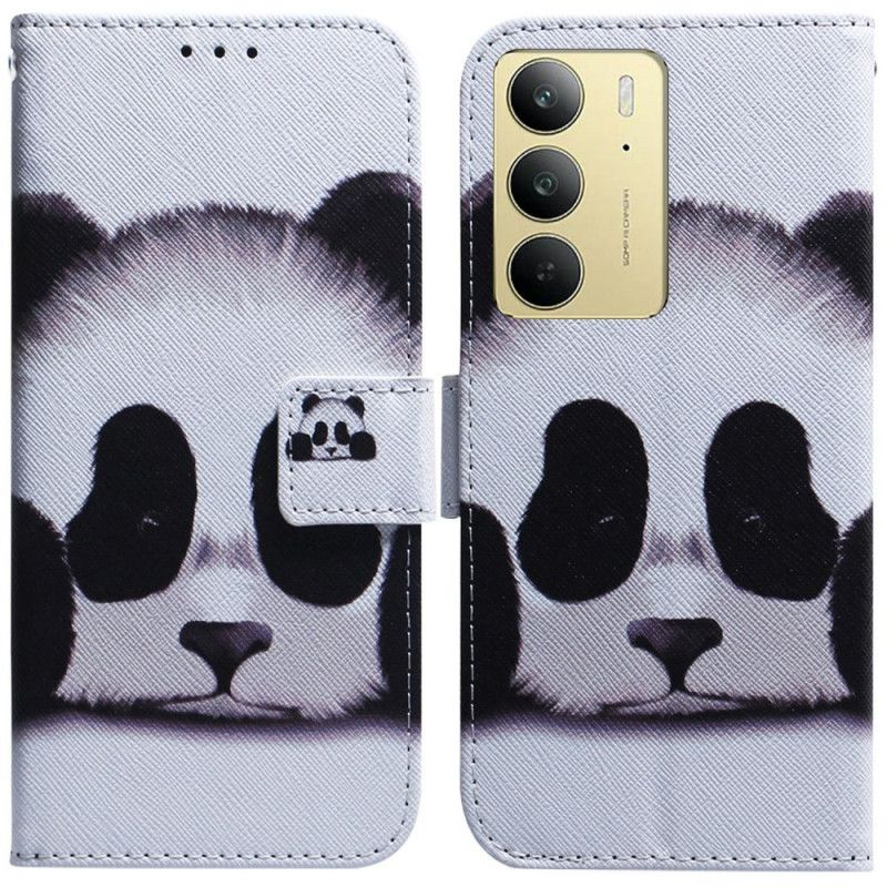 Læder Cover Realme C75 Telefon Etui Panda