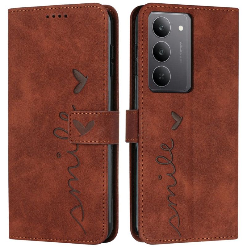 Læder Cover Realme C75 Telefon Etui Smil