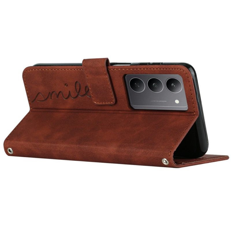 Læder Cover Realme C75 Telefon Etui Smil