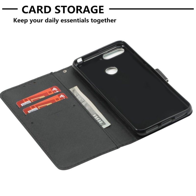 Flip Cover Honor 7A Mobilcover 3D Blomsterskalle