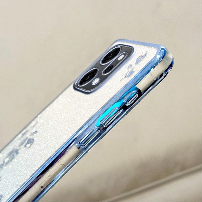 Cover Oppo Reno 14 5g Blomster Og Rhinsten