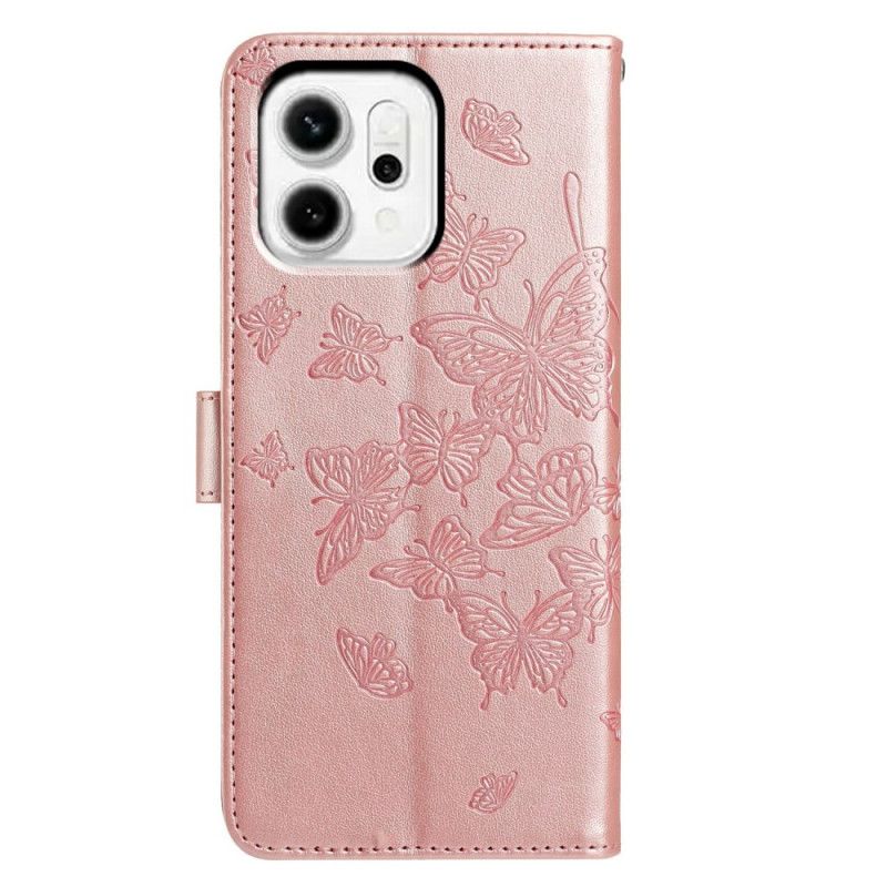 Flip Cover Oppo Reno 14 5g Grafisk Sommerfugl