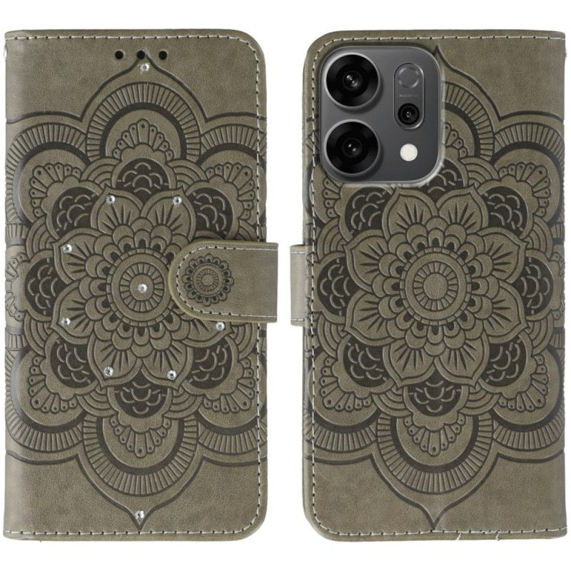 Flip Cover Oppo Reno 14 5g Mandala Og Rhinsten