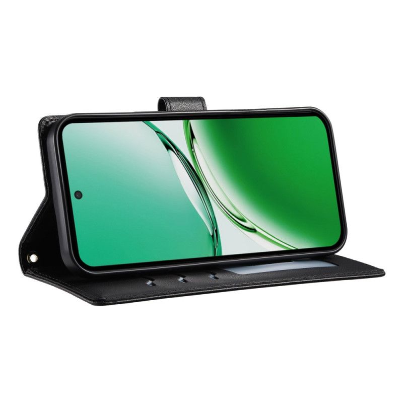 Flip Cover Oppo Reno 14 5g Quiltet Stil Med Rem Og Skulderrem