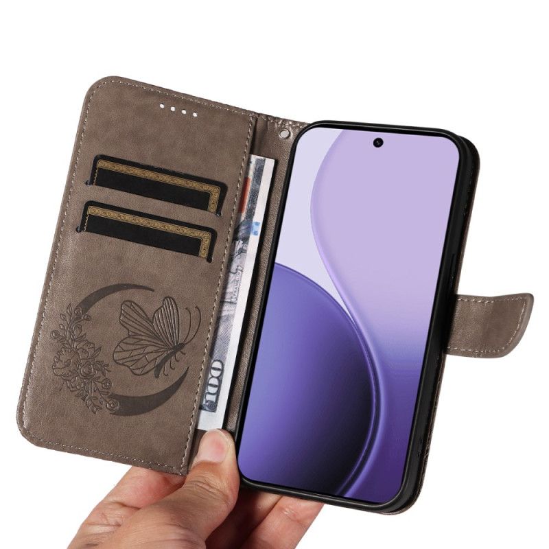 Flip Cover Oppo Reno 14 5g Sommerfugledesign