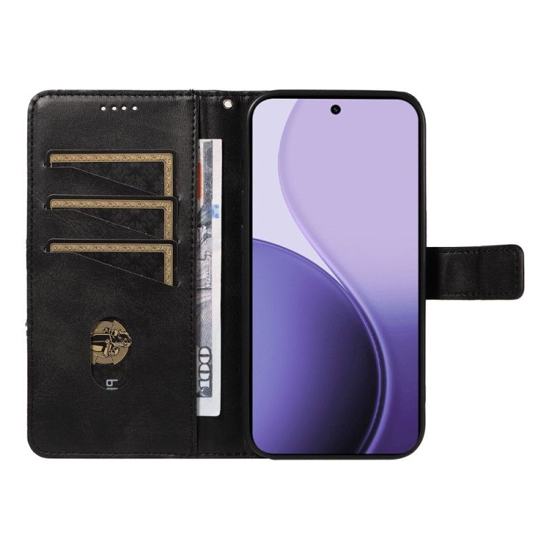 Flip Cover Oppo Reno 14 5g Tofarvede Linjer