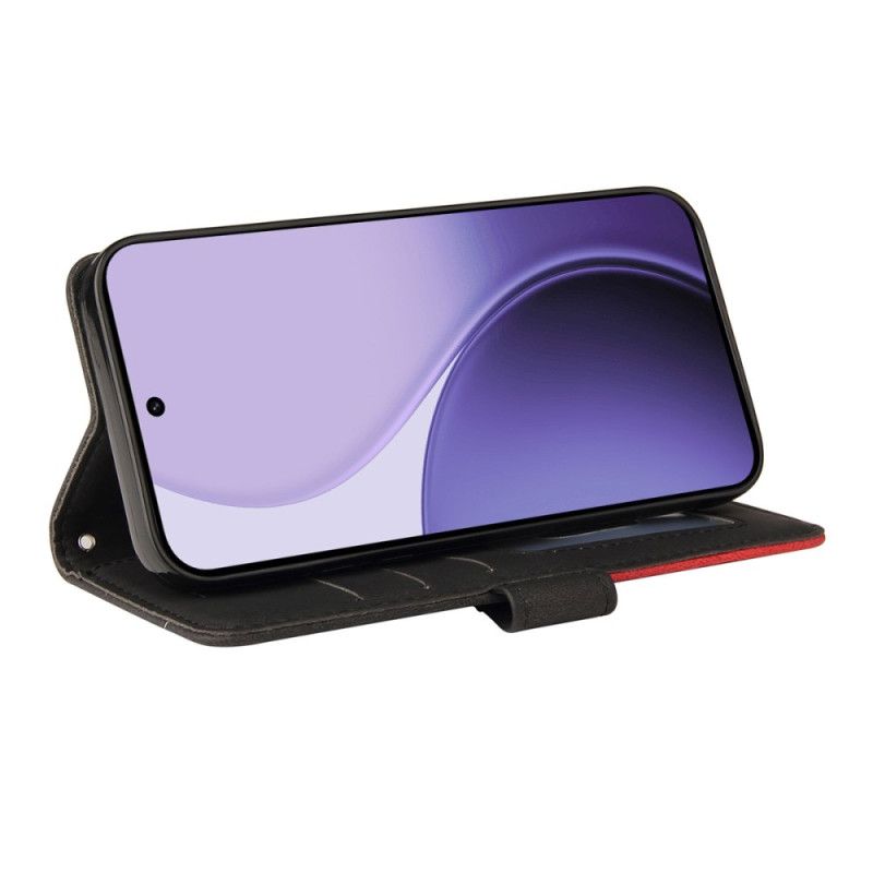 Flip Cover Oppo Reno 14 5g Tofarvet Bølget Linje