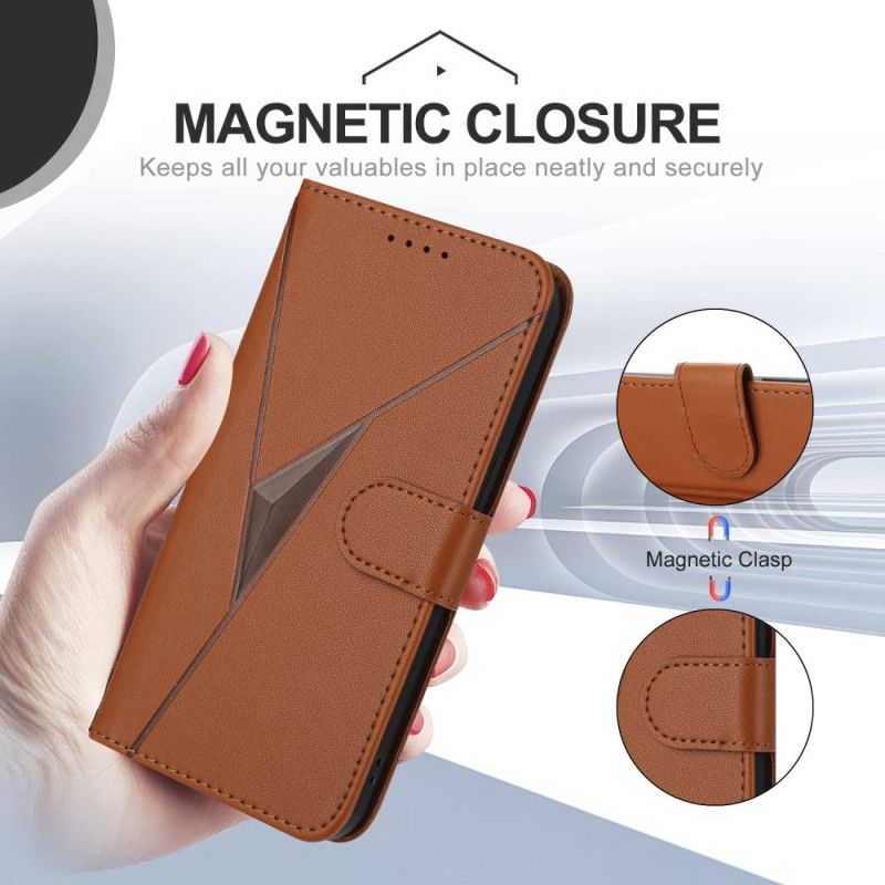 Flip Cover Oppo Reno 14 5g Trekant Mønster
