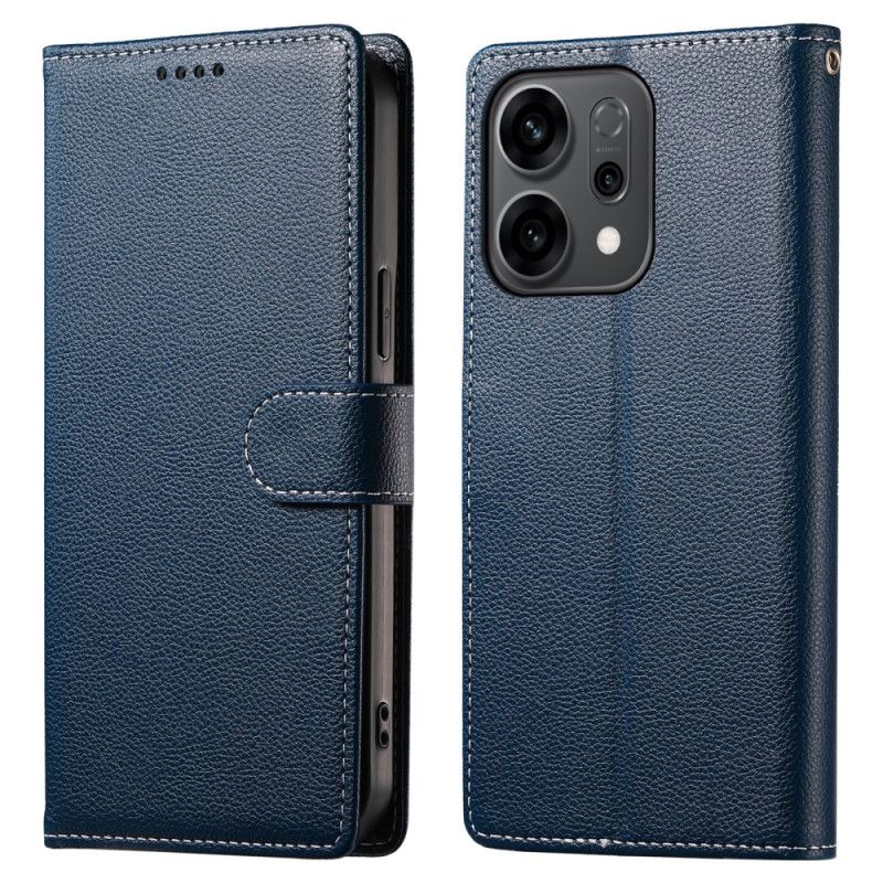 Læder Cover Oppo Reno 14 5g Telefon Etui Almindelig Læderlook