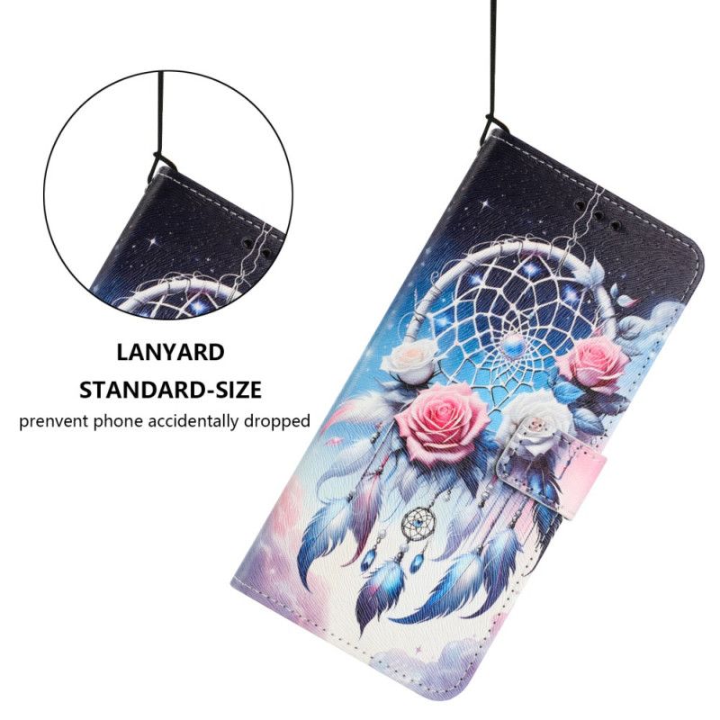 Læder Cover Oppo Reno 14 5g Telefon Etui Blomsterdrømmefanger