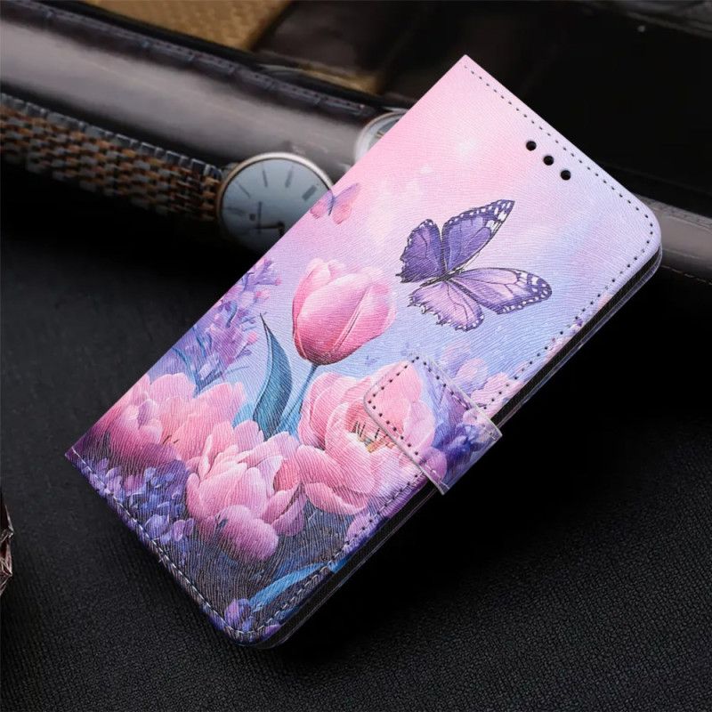 Læder Cover Oppo Reno 14 5g Telefon Etui Floralie