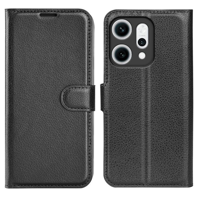 Læder Cover Oppo Reno 14 5g Telefon Etui Klassisk Kunstlæder