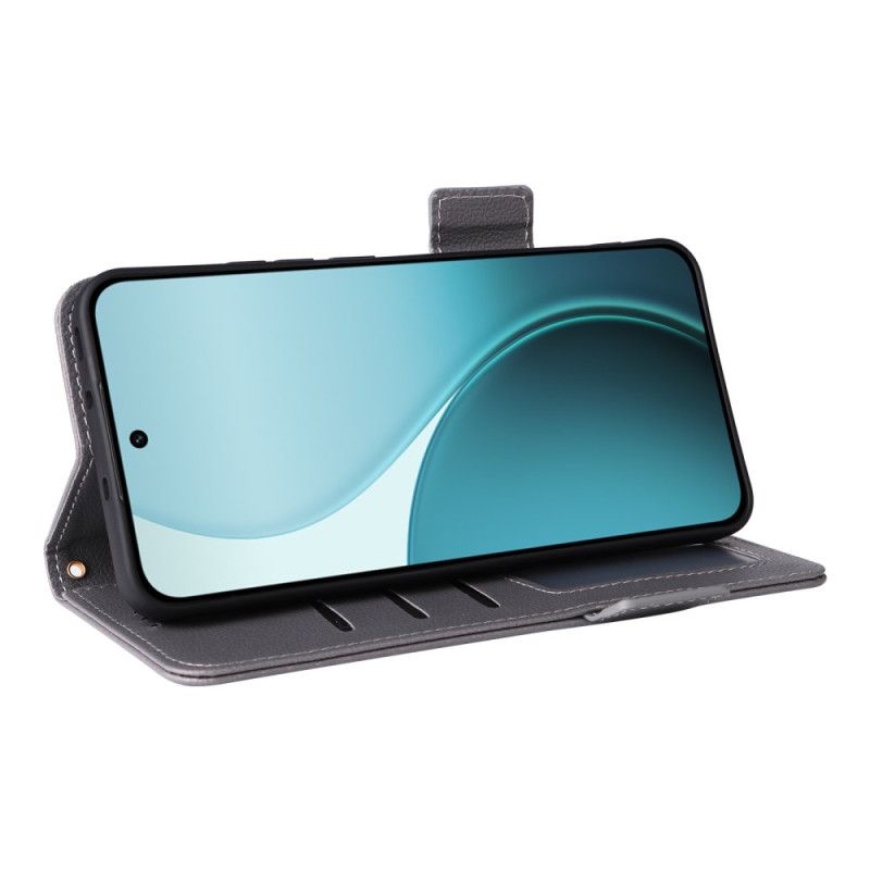 Læder Cover Oppo Reno 14 5g Telefon Etui Tekstureret Med Rem