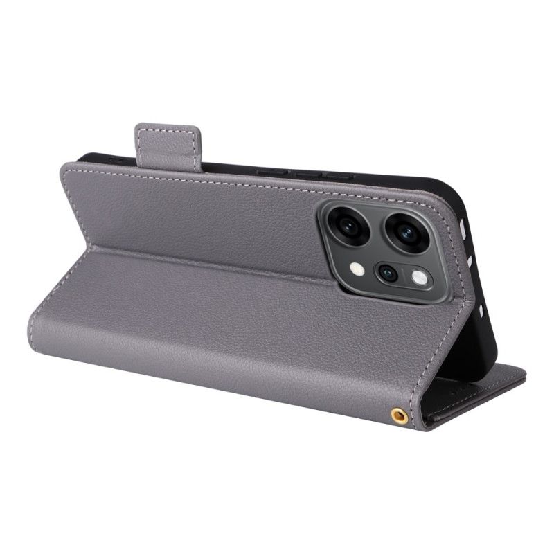 Læder Cover Oppo Reno 14 5g Telefon Etui Tekstureret Med Rem