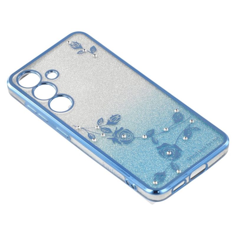 Cover Samsung Galaxy S26 Blomster Og Rhinsten Med Kadem-rem