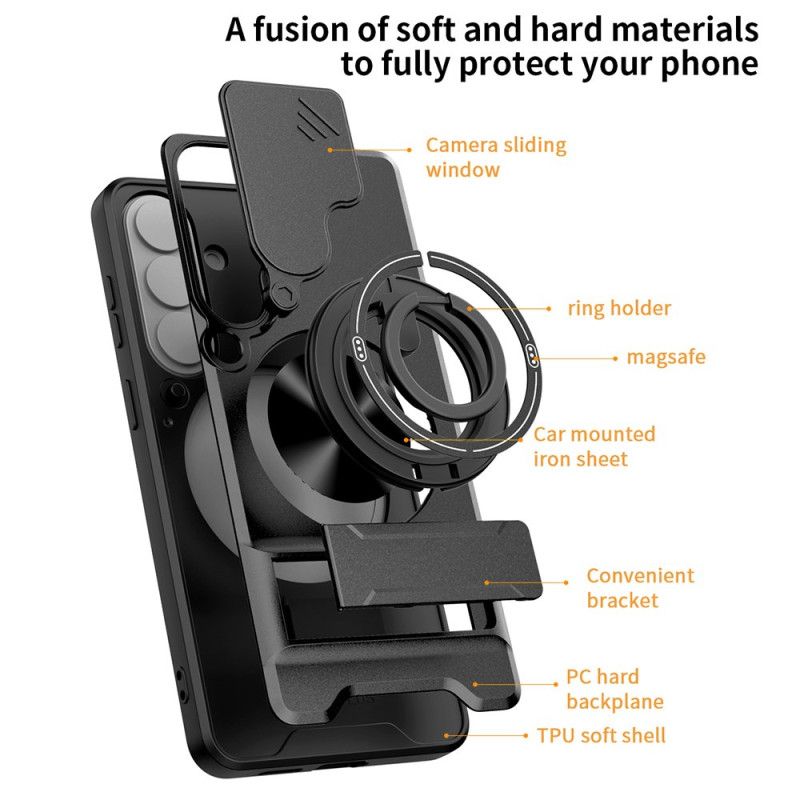 Cover Samsung Galaxy S26 Magnetisk Foldbar Ringholder Og Kamerabeskytter