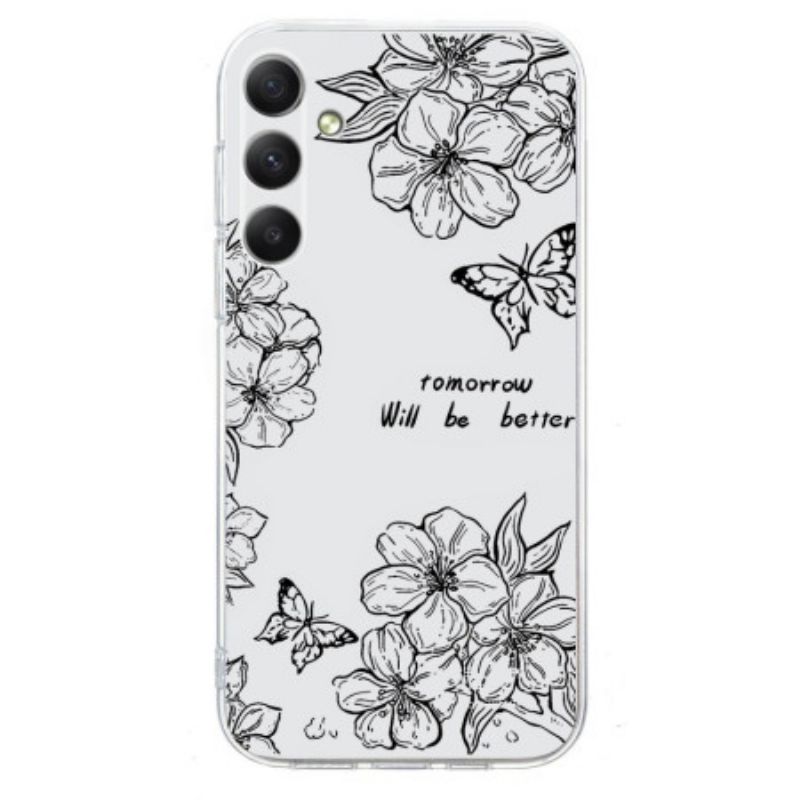 Cover Samsung Galaxy S26 Sorte Blomster