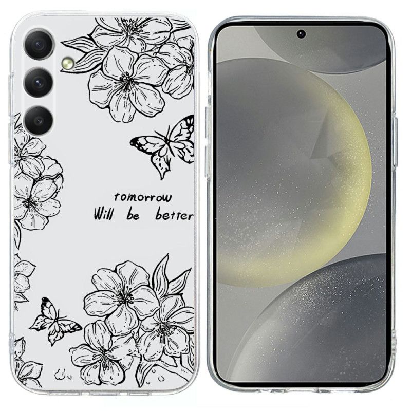 Cover Samsung Galaxy S26 Sorte Blomster