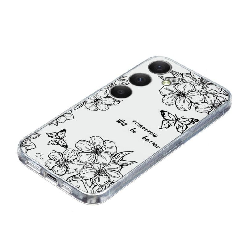 Cover Samsung Galaxy S26 Sorte Blomster